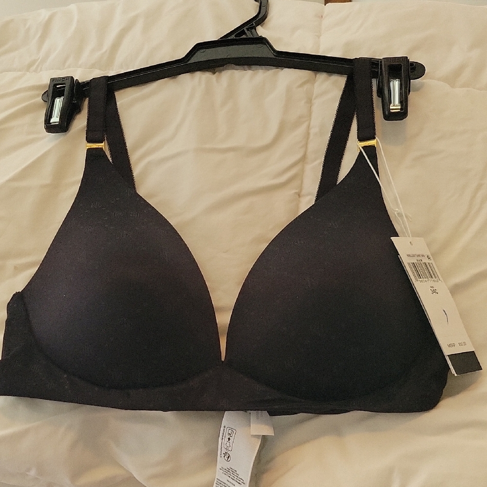 Ralph Lauren Black Bra with Molded Cups and Adjustable Straps